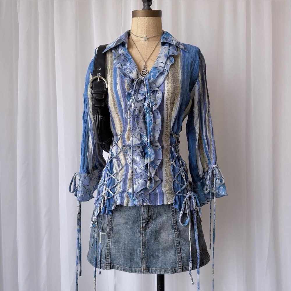 Blue Striped Blouse